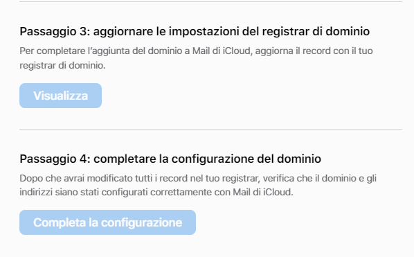 Email con dominio personalizzato terzo step