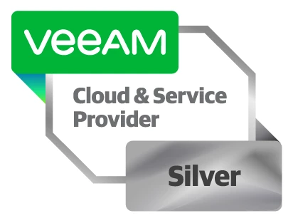 Logo che certifica di essere Veeam VCSP Silver Partner